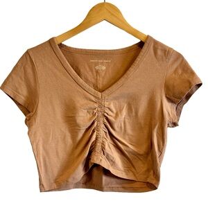 American Eagle Cropped| Ruched| Cinched Top
